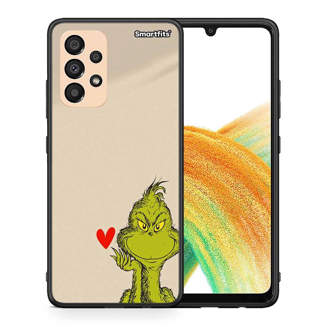 Θήκη Samsung A33 5G Xmas Grinch από τη Smartfits με σχέδιο στο πίσω μέρος και μαύρο περίβλημα | Samsung A33 5G Xmas Grinch case with colorful back and black bezels