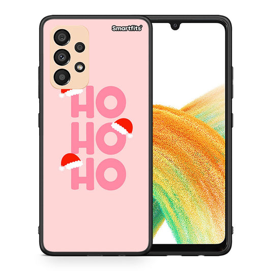 Θήκη Samsung A33 5G Xmas Ho Ho Ho από τη Smartfits με σχέδιο στο πίσω μέρος και μαύρο περίβλημα | Samsung A33 5G Xmas Ho Ho Ho case with colorful back and black bezels