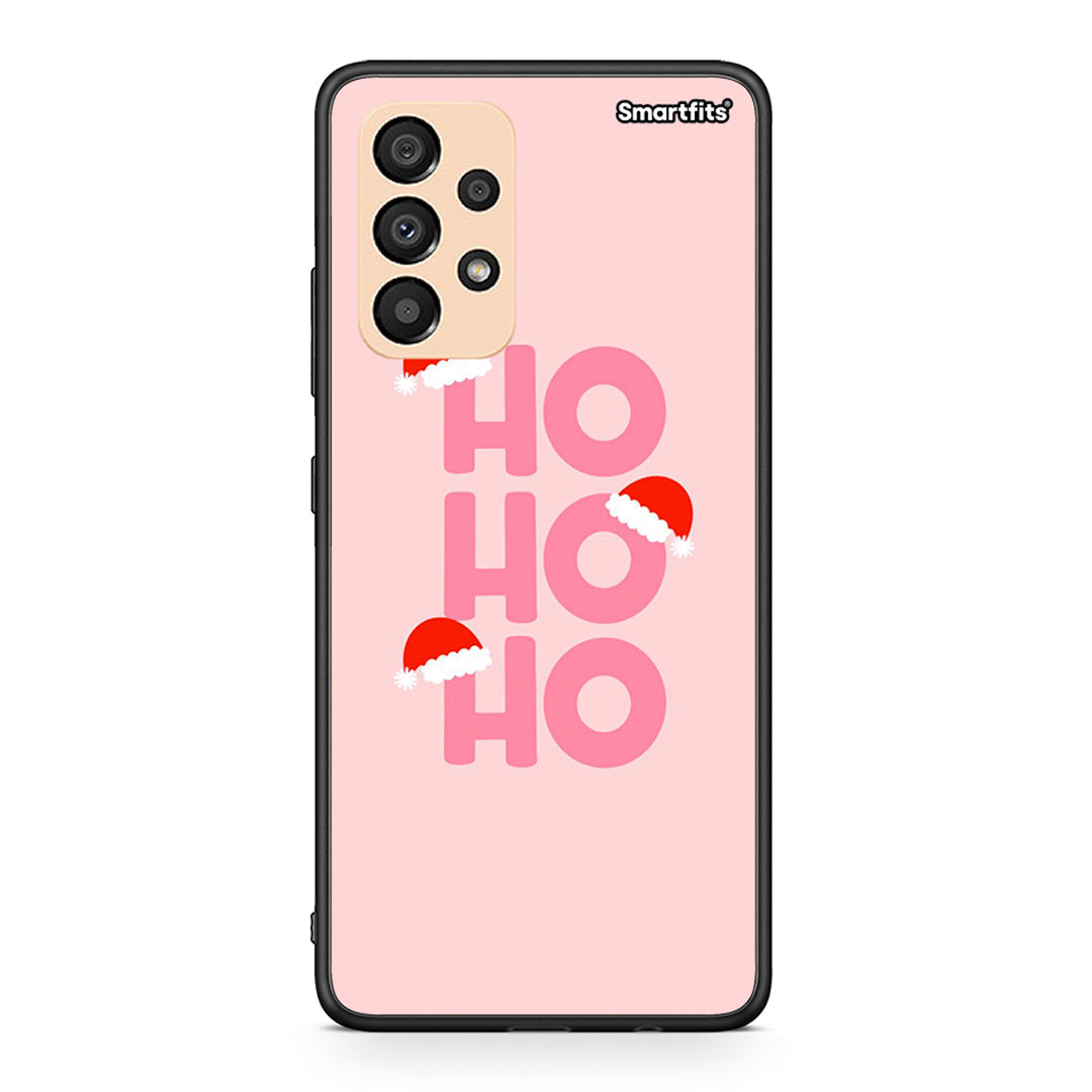 Samsung A33 5G Xmas Ho Ho Ho θήκη από τη Smartfits με σχέδιο στο πίσω μέρος και μαύρο περίβλημα | Smartphone case with colorful back and black bezels by Smartfits