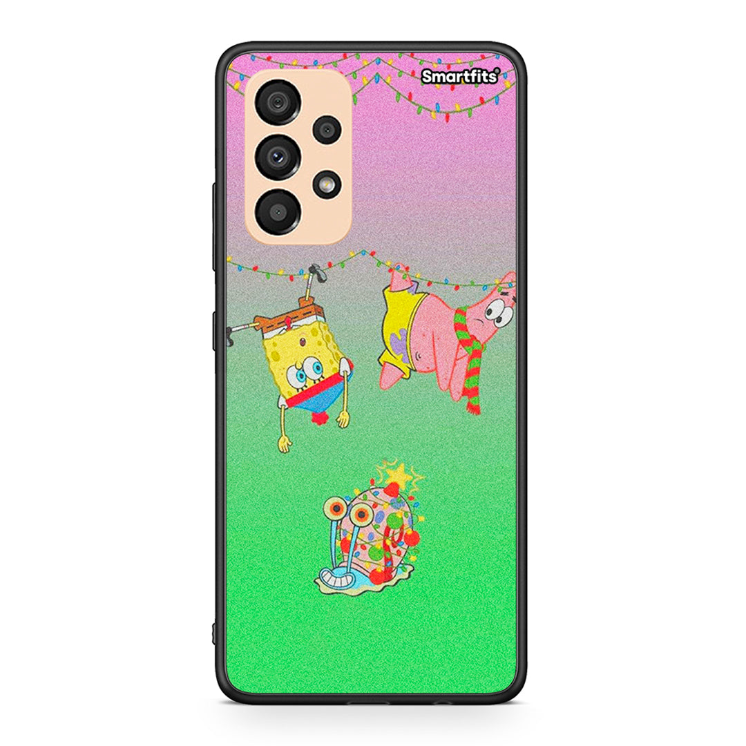 Samsung A33 5G Xmas Lights θήκη από τη Smartfits με σχέδιο στο πίσω μέρος και μαύρο περίβλημα | Smartphone case with colorful back and black bezels by Smartfits
