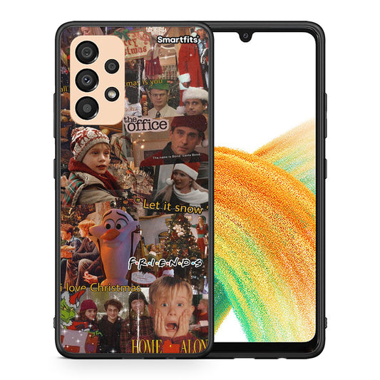 Θήκη Samsung A33 5G Xmas Wishes από τη Smartfits με σχέδιο στο πίσω μέρος και μαύρο περίβλημα | Samsung A33 5G Xmas Wishes case with colorful back and black bezels