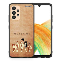 Thumbnail for Θήκη Samsung A33 5G You Go Girl από τη Smartfits με σχέδιο στο πίσω μέρος και μαύρο περίβλημα | Samsung A33 5G You Go Girl case with colorful back and black bezels