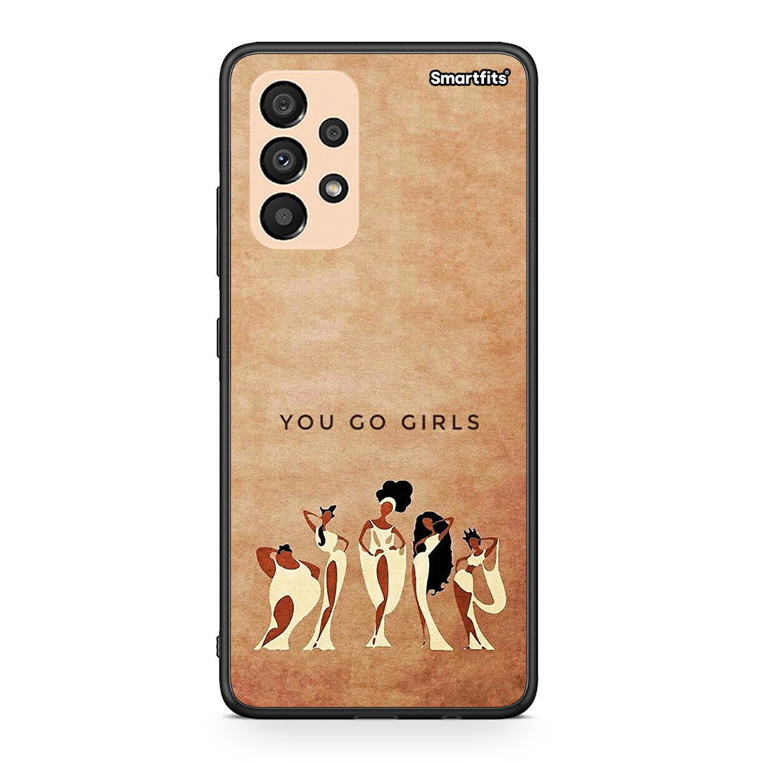 Samsung A33 5G You Go Girl θήκη από τη Smartfits με σχέδιο στο πίσω μέρος και μαύρο περίβλημα | Smartphone case with colorful back and black bezels by Smartfits
