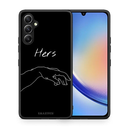 Θήκη Samsung Galaxy A34 Aesthetic Love 1 από τη Smartfits με σχέδιο στο πίσω μέρος και μαύρο περίβλημα | Samsung Galaxy A34 Aesthetic Love 1 Case with Colorful Back and Black Bezels