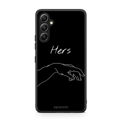Θήκη Samsung Galaxy A34 Aesthetic Love 1 από τη Smartfits με σχέδιο στο πίσω μέρος και μαύρο περίβλημα | Samsung Galaxy A34 Aesthetic Love 1 Case with Colorful Back and Black Bezels