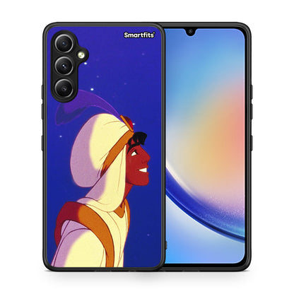 Θήκη Samsung Galaxy A34 Alladin And Jasmine Love 1 από τη Smartfits με σχέδιο στο πίσω μέρος και μαύρο περίβλημα | Samsung Galaxy A34 Alladin And Jasmine Love 1 Case with Colorful Back and Black Bezels