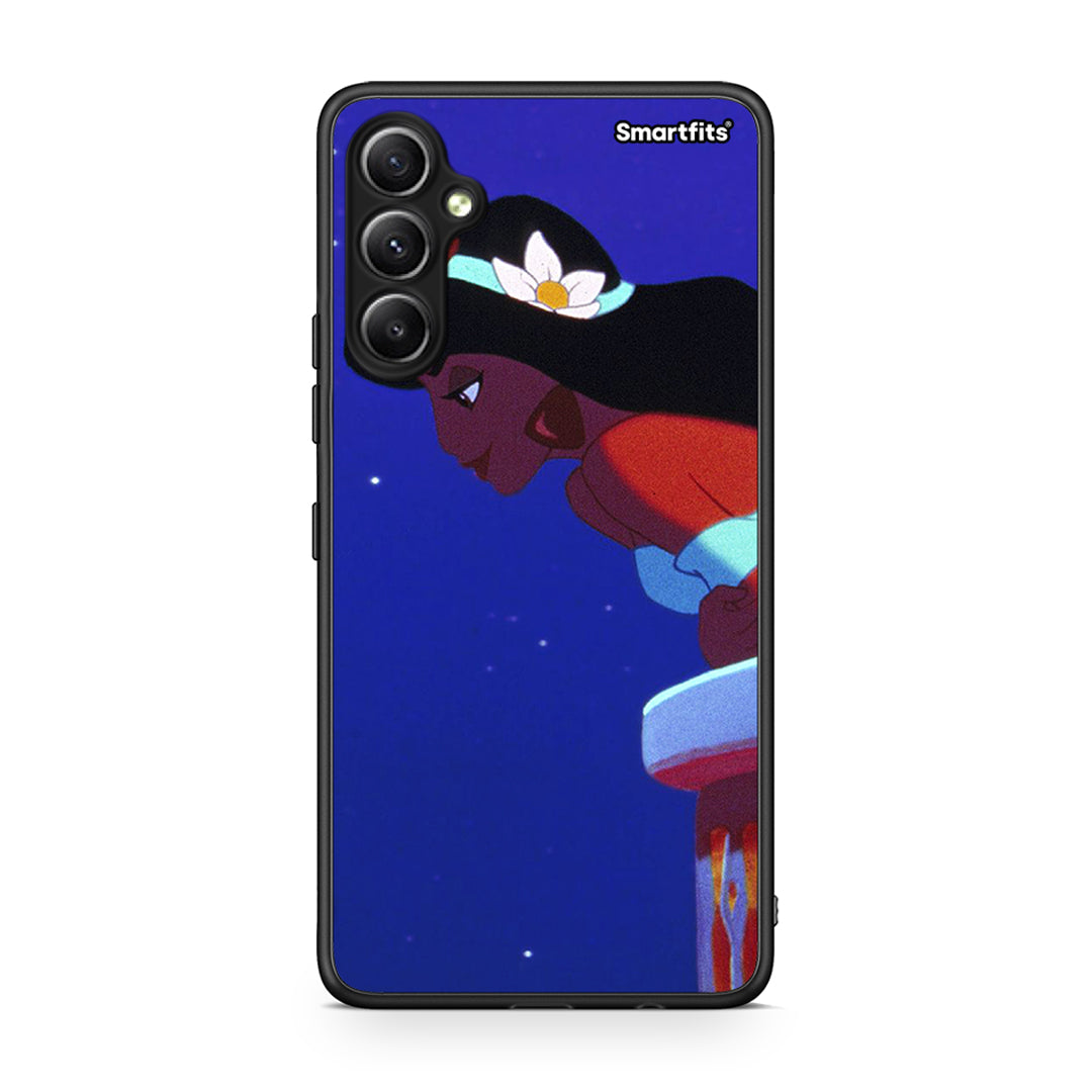 Θήκη Samsung Galaxy A34 Alladin And Jasmine Love 2 από τη Smartfits με σχέδιο στο πίσω μέρος και μαύρο περίβλημα | Samsung Galaxy A34 Alladin And Jasmine Love 2 Case with Colorful Back and Black Bezels