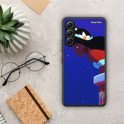Θήκη Samsung Galaxy A34 Alladin And Jasmine Love 2 από τη Smartfits με σχέδιο στο πίσω μέρος και μαύρο περίβλημα | Samsung Galaxy A34 Alladin And Jasmine Love 2 Case with Colorful Back and Black Bezels