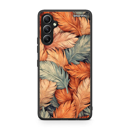 Θήκη Samsung Galaxy A34 Autumn Leaves από τη Smartfits με σχέδιο στο πίσω μέρος και μαύρο περίβλημα | Samsung Galaxy A34 Autumn Leaves Case with Colorful Back and Black Bezels