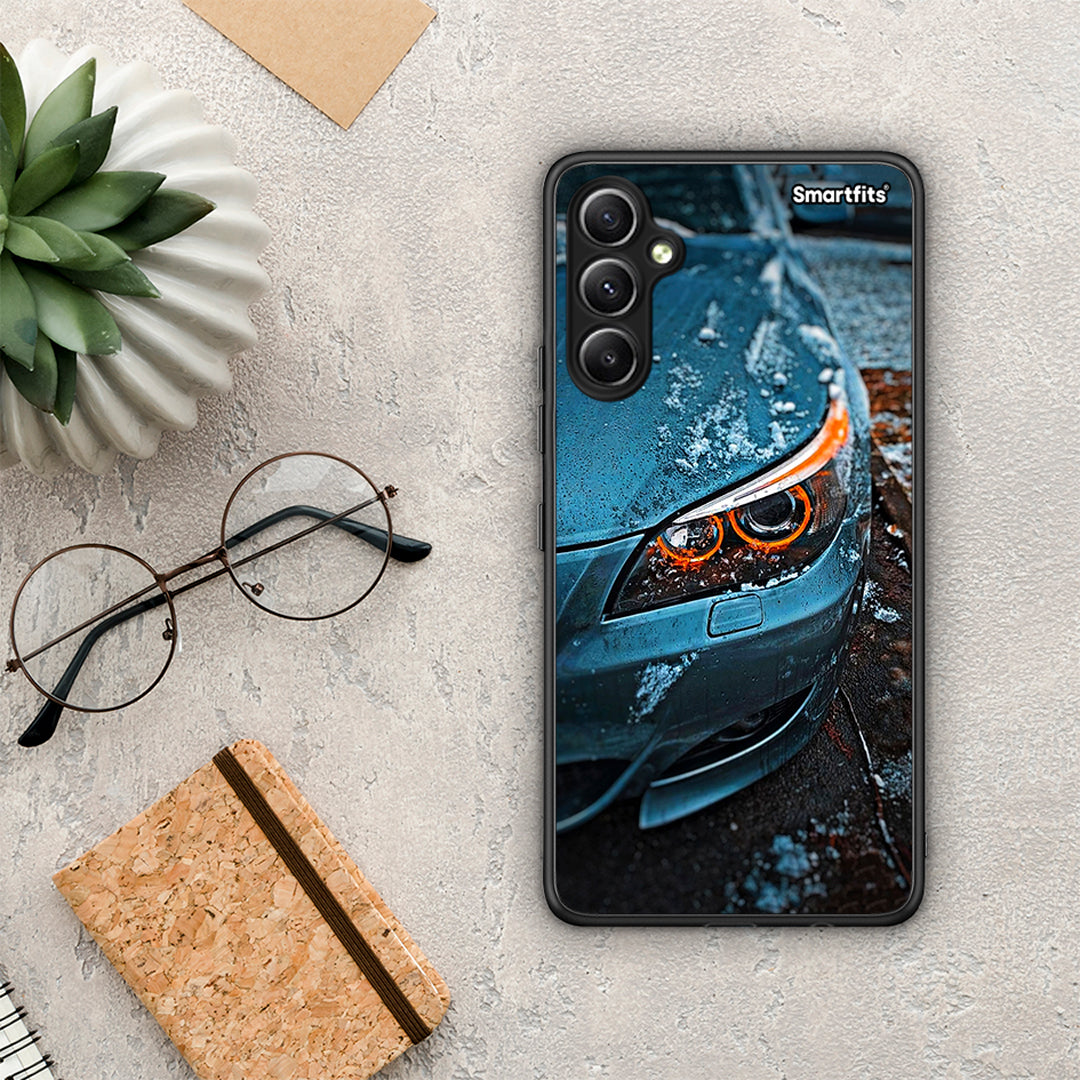 Θήκη Samsung Galaxy A34 Bmw E60 από τη Smartfits με σχέδιο στο πίσω μέρος και μαύρο περίβλημα | Samsung Galaxy A34 Bmw E60 Case with Colorful Back and Black Bezels