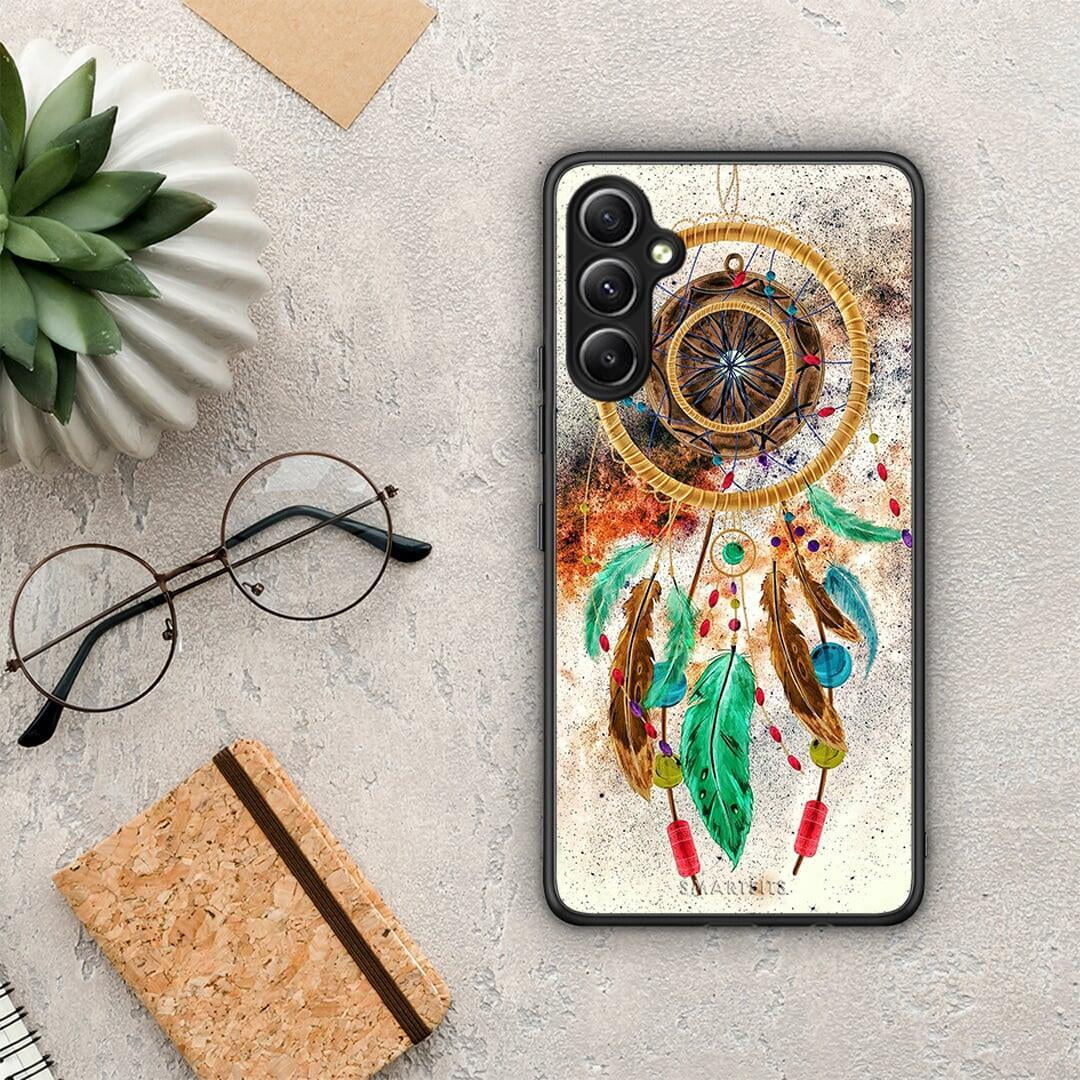 Θήκη Samsung Galaxy A34 Boho DreamCatcher από τη Smartfits με σχέδιο στο πίσω μέρος και μαύρο περίβλημα | Samsung Galaxy A34 Boho DreamCatcher Case with Colorful Back and Black Bezels