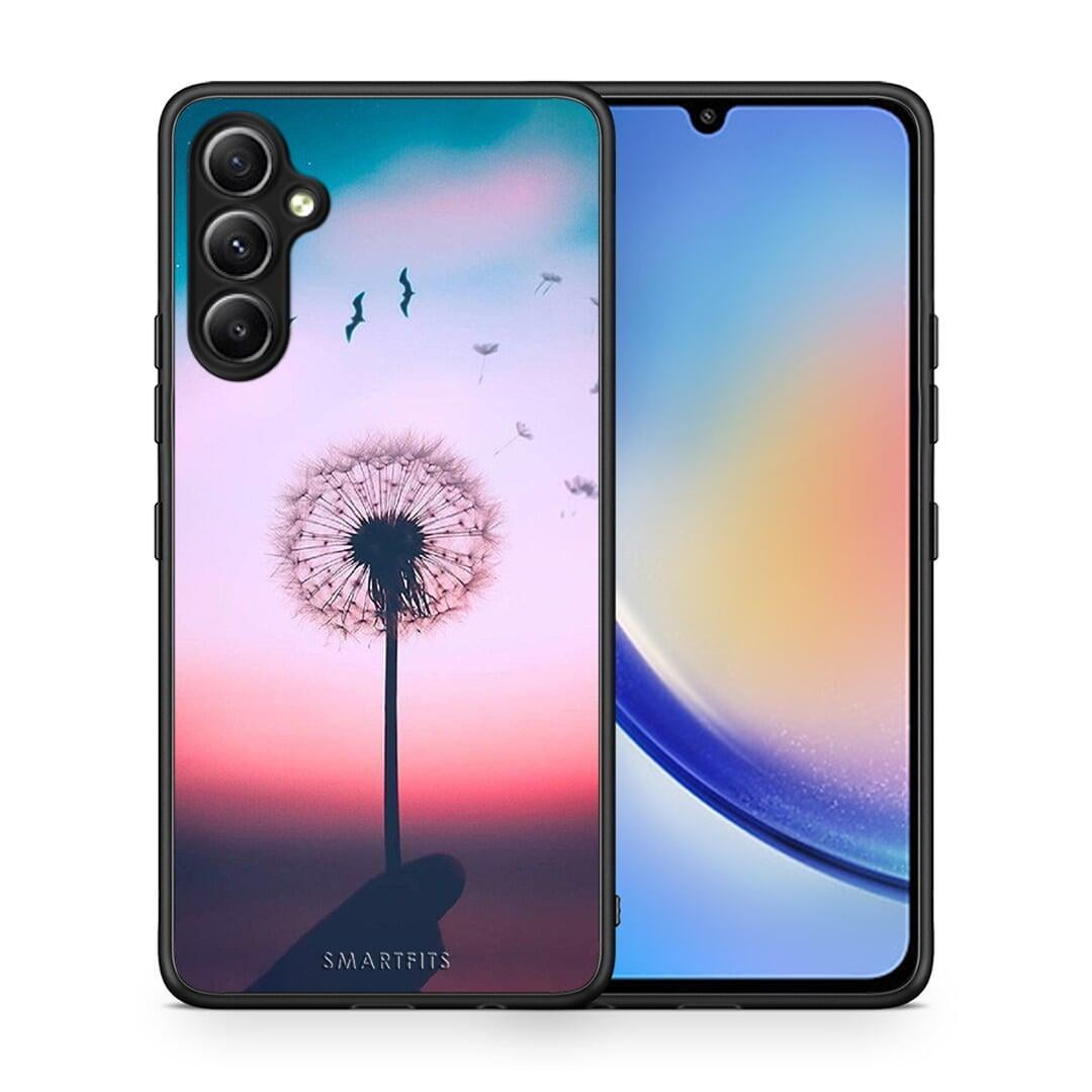 Θήκη Samsung Galaxy A34 Boho Wish από τη Smartfits με σχέδιο στο πίσω μέρος και μαύρο περίβλημα | Samsung Galaxy A34 Boho Wish Case with Colorful Back and Black Bezels