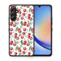 Thumbnail for Θήκη Samsung Galaxy A34 Cherry Summer από τη Smartfits με σχέδιο στο πίσω μέρος και μαύρο περίβλημα | Samsung Galaxy A34 Cherry Summer Case with Colorful Back and Black Bezels