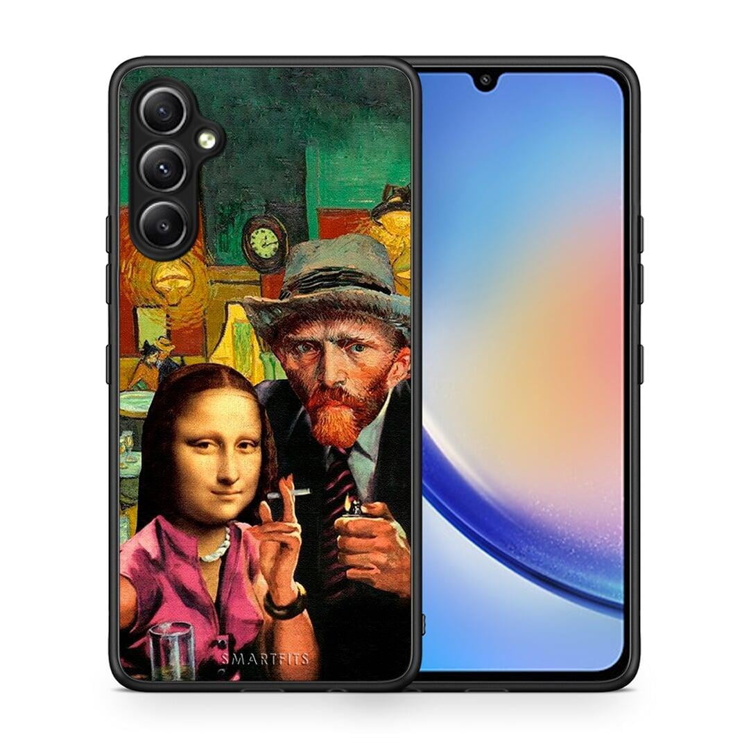 Θήκη Samsung Galaxy A34 Funny Art από τη Smartfits με σχέδιο στο πίσω μέρος και μαύρο περίβλημα | Samsung Galaxy A34 Funny Art Case with Colorful Back and Black Bezels