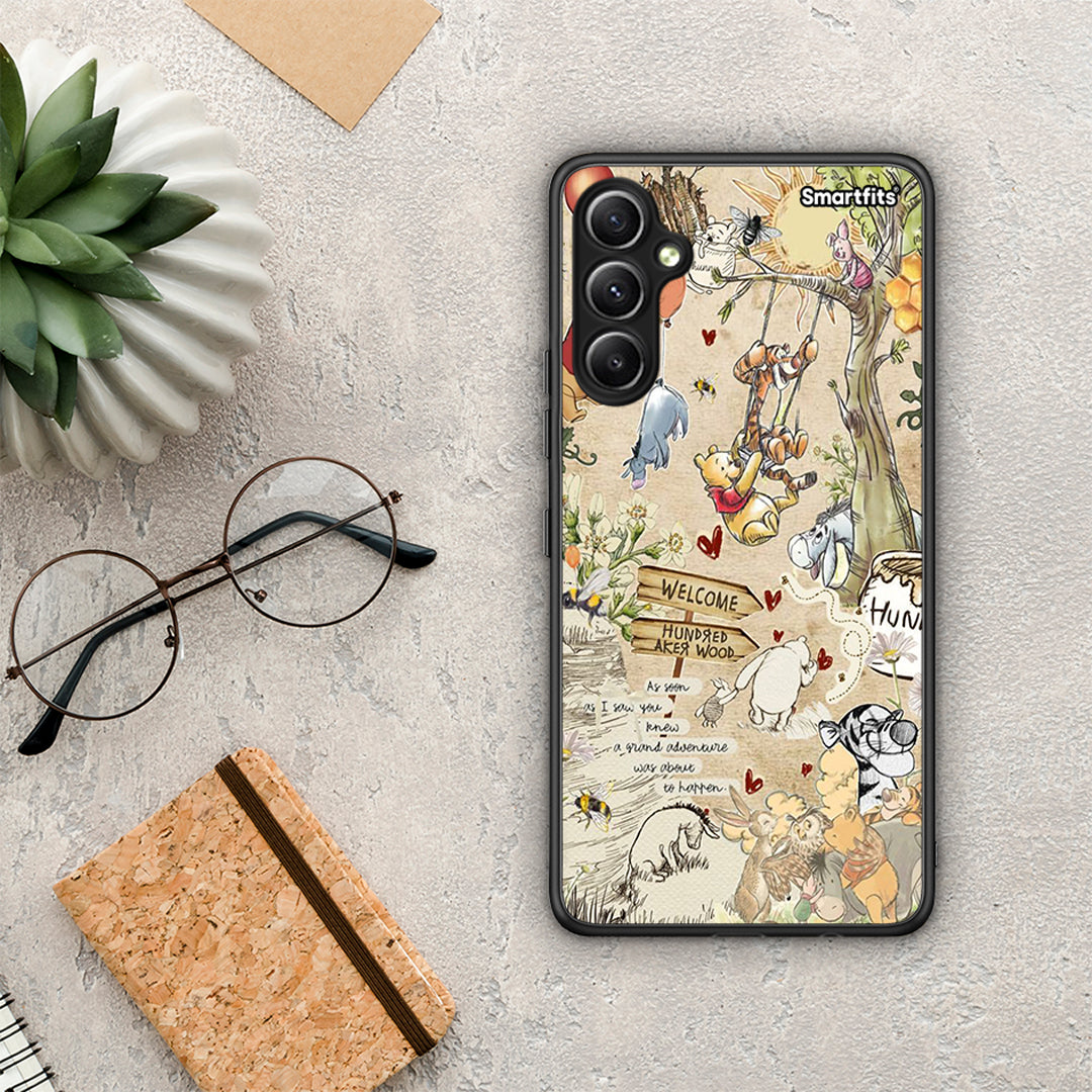 Θήκη Samsung Galaxy A34 Happy Friends από τη Smartfits με σχέδιο στο πίσω μέρος και μαύρο περίβλημα | Samsung Galaxy A34 Happy Friends Case with Colorful Back and Black Bezels