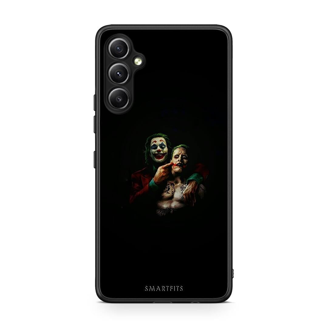 Θήκη Samsung Galaxy A34 Hero Clown από τη Smartfits με σχέδιο στο πίσω μέρος και μαύρο περίβλημα | Samsung Galaxy A34 Hero Clown Case with Colorful Back and Black Bezels