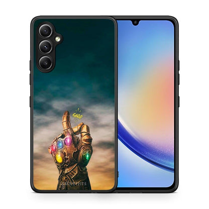 Θήκη Samsung Galaxy A34 Infinity Snap από τη Smartfits με σχέδιο στο πίσω μέρος και μαύρο περίβλημα | Samsung Galaxy A34 Infinity Snap Case with Colorful Back and Black Bezels