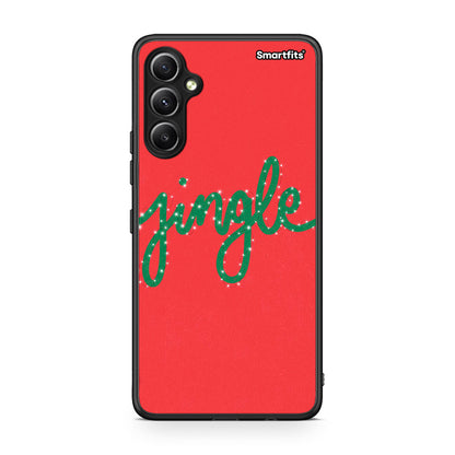 Θήκη Samsung Galaxy A34 Jingle Xmas από τη Smartfits με σχέδιο στο πίσω μέρος και μαύρο περίβλημα | Samsung Galaxy A34 Jingle Xmas Case with Colorful Back and Black Bezels