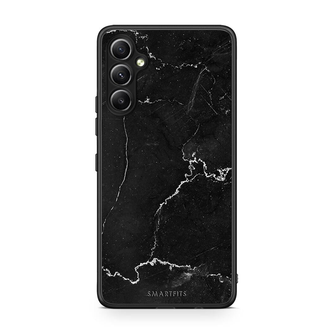 Θήκη Samsung Galaxy A34 Marble Black από τη Smartfits με σχέδιο στο πίσω μέρος και μαύρο περίβλημα | Samsung Galaxy A34 Marble Black Case with Colorful Back and Black Bezels