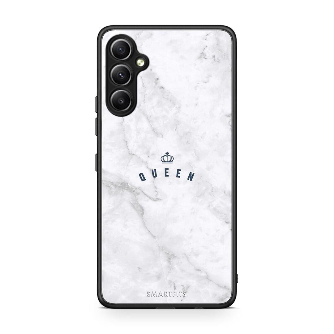 Θήκη Samsung Galaxy A34 Marble Queen από τη Smartfits με σχέδιο στο πίσω μέρος και μαύρο περίβλημα | Samsung Galaxy A34 Marble Queen Case with Colorful Back and Black Bezels