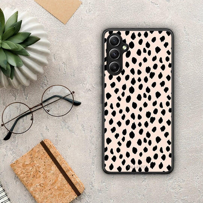 Θήκη Samsung Galaxy A34 New Polka Dots από τη Smartfits με σχέδιο στο πίσω μέρος και μαύρο περίβλημα | Samsung Galaxy A34 New Polka Dots Case with Colorful Back and Black Bezels