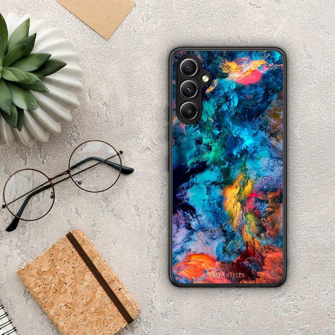 Θήκη Samsung Galaxy A34 Paint Crayola από τη Smartfits με σχέδιο στο πίσω μέρος και μαύρο περίβλημα | Samsung Galaxy A34 Paint Crayola Case with Colorful Back and Black Bezels