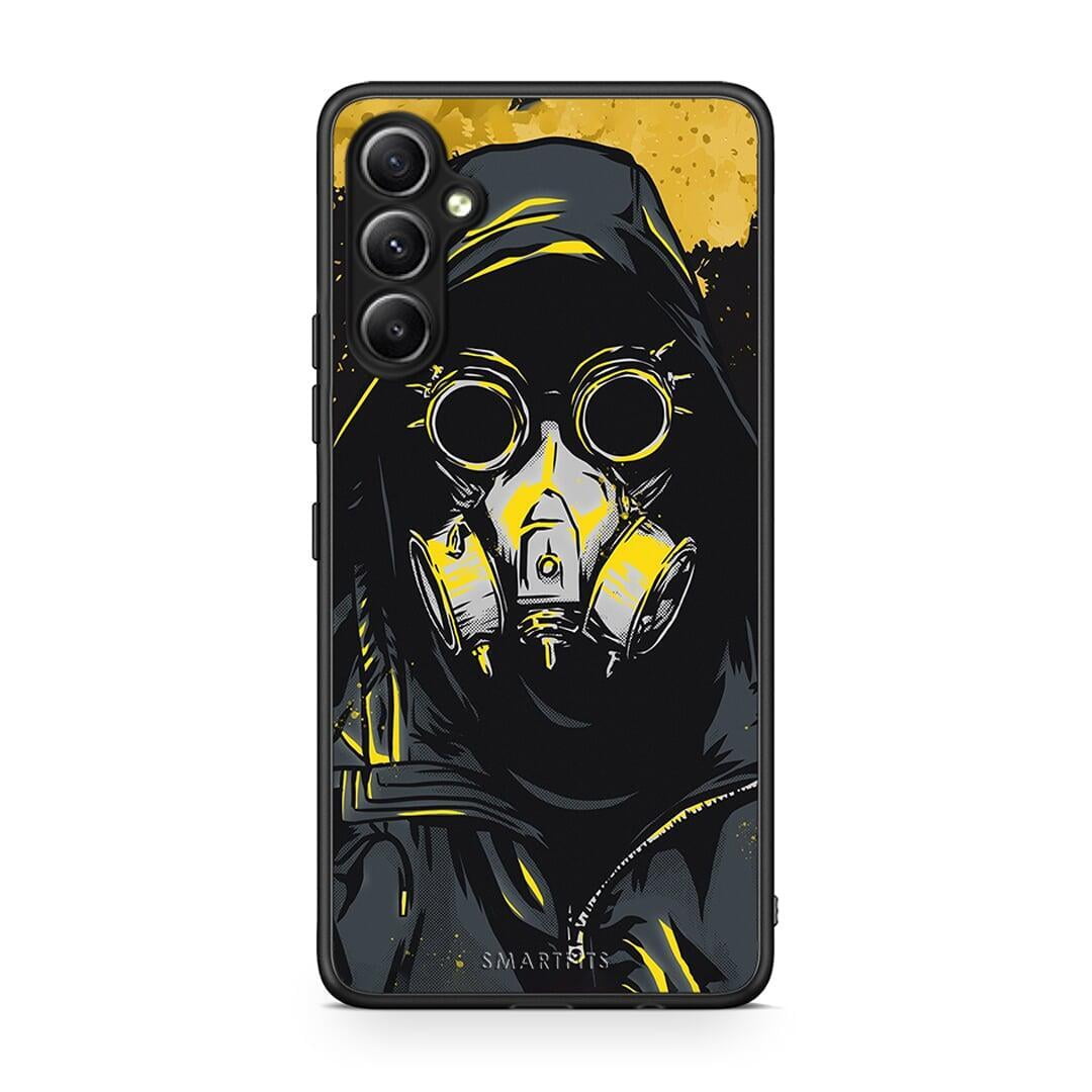 Θήκη Samsung Galaxy A34 PopArt Mask από τη Smartfits με σχέδιο στο πίσω μέρος και μαύρο περίβλημα | Samsung Galaxy A34 PopArt Mask Case with Colorful Back and Black Bezels