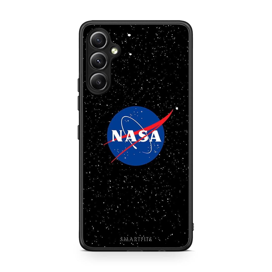 Θήκη Samsung Galaxy A34 PopArt NASA από τη Smartfits με σχέδιο στο πίσω μέρος και μαύρο περίβλημα | Samsung Galaxy A34 PopArt NASA Case with Colorful Back and Black Bezels