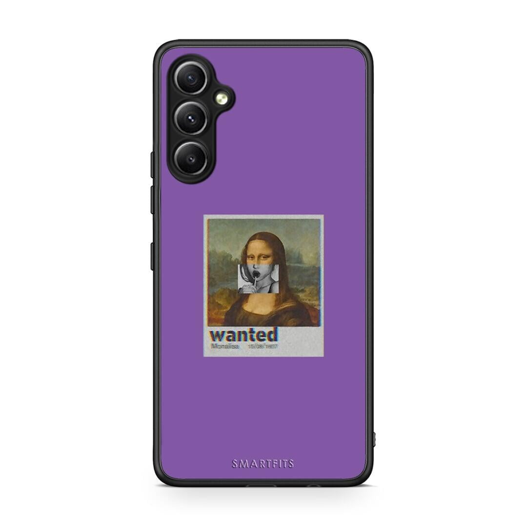 Θήκη Samsung Galaxy A34 Popart Monalisa από τη Smartfits με σχέδιο στο πίσω μέρος και μαύρο περίβλημα | Samsung Galaxy A34 Popart Monalisa Case with Colorful Back and Black Bezels