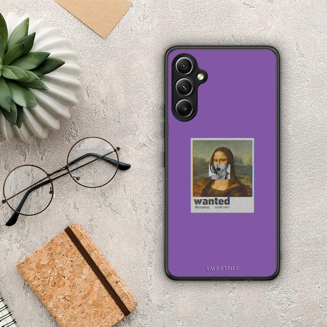 Θήκη Samsung Galaxy A34 Popart Monalisa από τη Smartfits με σχέδιο στο πίσω μέρος και μαύρο περίβλημα | Samsung Galaxy A34 Popart Monalisa Case with Colorful Back and Black Bezels