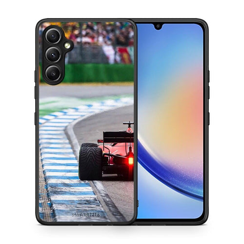 Θήκη Samsung Galaxy A34 Racing Vibes από τη Smartfits με σχέδιο στο πίσω μέρος και μαύρο περίβλημα | Samsung Galaxy A34 Racing Vibes Case with Colorful Back and Black Bezels