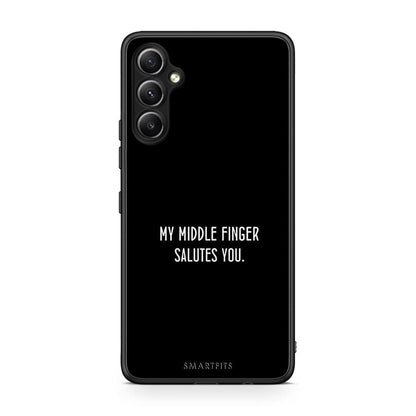 Θήκη Samsung Galaxy A34 Salute από τη Smartfits με σχέδιο στο πίσω μέρος και μαύρο περίβλημα | Samsung Galaxy A34 Salute Case with Colorful Back and Black Bezels
