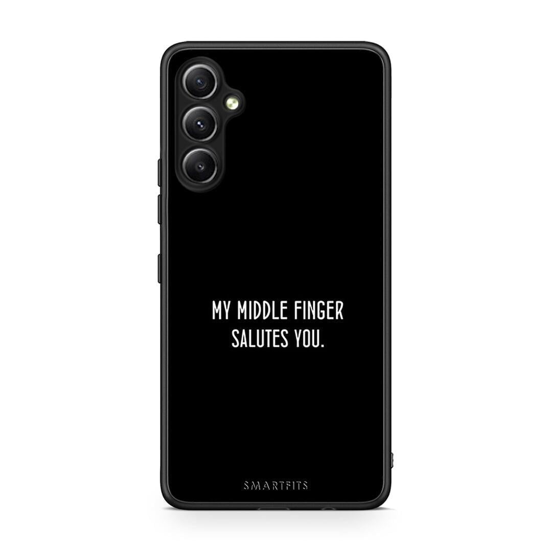 Θήκη Samsung Galaxy A34 Salute από τη Smartfits με σχέδιο στο πίσω μέρος και μαύρο περίβλημα | Samsung Galaxy A34 Salute Case with Colorful Back and Black Bezels