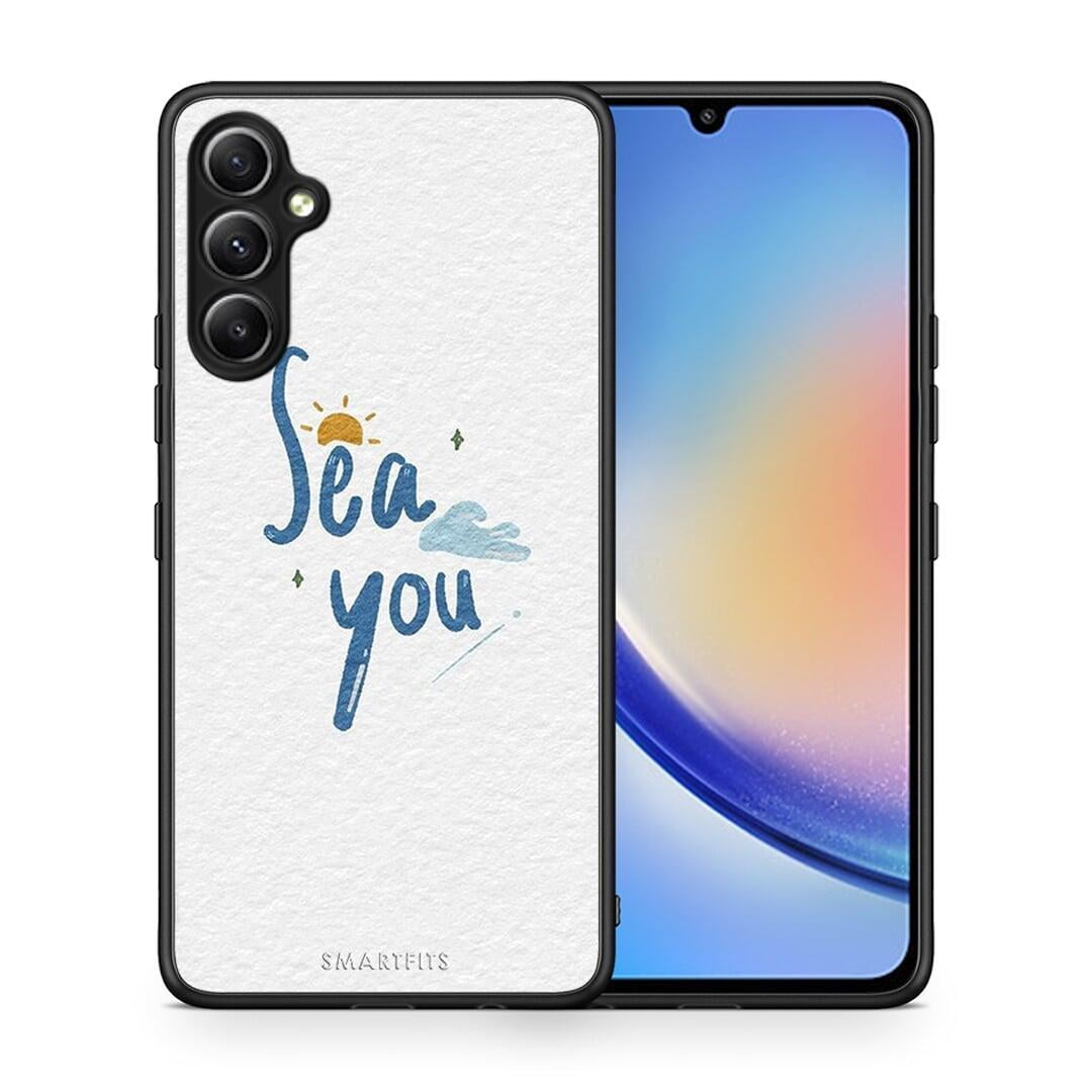 Θήκη Samsung Galaxy A34 Sea You από τη Smartfits με σχέδιο στο πίσω μέρος και μαύρο περίβλημα | Samsung Galaxy A34 Sea You Case with Colorful Back and Black Bezels