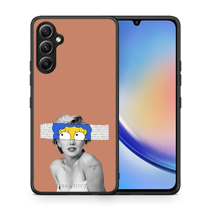 Θήκη Samsung Galaxy A34 Sim Merilyn από τη Smartfits με σχέδιο στο πίσω μέρος και μαύρο περίβλημα | Samsung Galaxy A34 Sim Merilyn Case with Colorful Back and Black Bezels