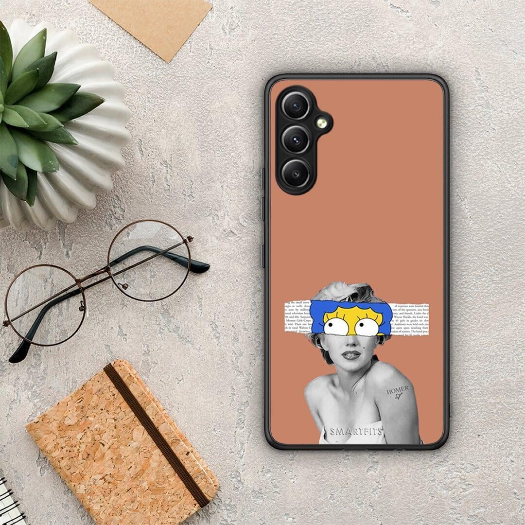 Θήκη Samsung Galaxy A34 Sim Merilyn από τη Smartfits με σχέδιο στο πίσω μέρος και μαύρο περίβλημα | Samsung Galaxy A34 Sim Merilyn Case with Colorful Back and Black Bezels