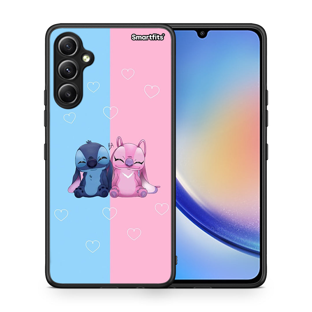 Θήκη Samsung Galaxy A34 Stitch And Angel από τη Smartfits με σχέδιο στο πίσω μέρος και μαύρο περίβλημα | Samsung Galaxy A34 Stitch And Angel Case with Colorful Back and Black Bezels