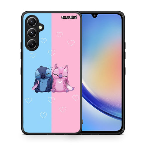 Θήκη Samsung Galaxy A34 Stitch And Angel από τη Smartfits με σχέδιο στο πίσω μέρος και μαύρο περίβλημα | Samsung Galaxy A34 Stitch And Angel Case with Colorful Back and Black Bezels