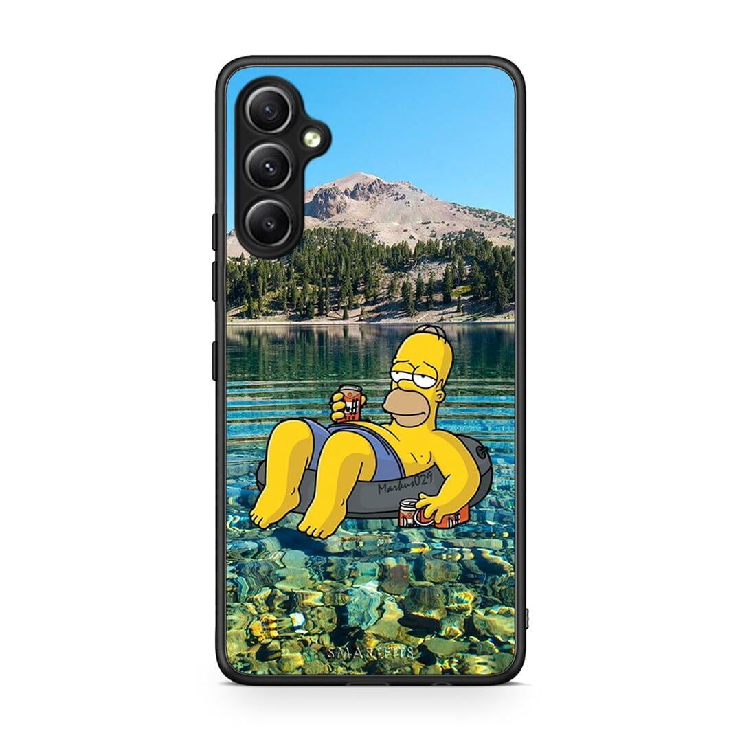 Θήκη Samsung Galaxy A34 Summer Happiness από τη Smartfits με σχέδιο στο πίσω μέρος και μαύρο περίβλημα | Samsung Galaxy A34 Summer Happiness Case with Colorful Back and Black Bezels