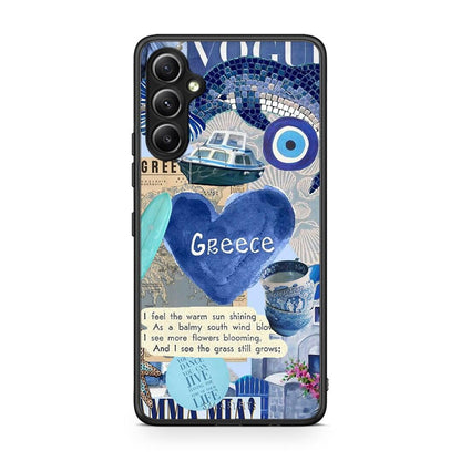 Θήκη Samsung Galaxy A34 Summer In Greece από τη Smartfits με σχέδιο στο πίσω μέρος και μαύρο περίβλημα | Samsung Galaxy A34 Summer In Greece Case with Colorful Back and Black Bezels
