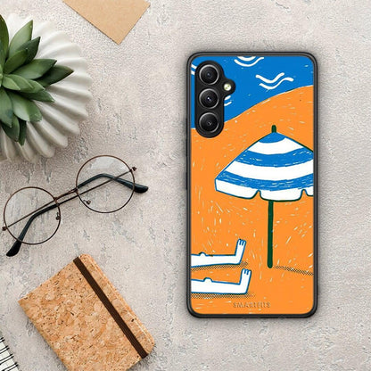 Θήκη Samsung Galaxy A34 Summering από τη Smartfits με σχέδιο στο πίσω μέρος και μαύρο περίβλημα | Samsung Galaxy A34 Summering Case with Colorful Back and Black Bezels