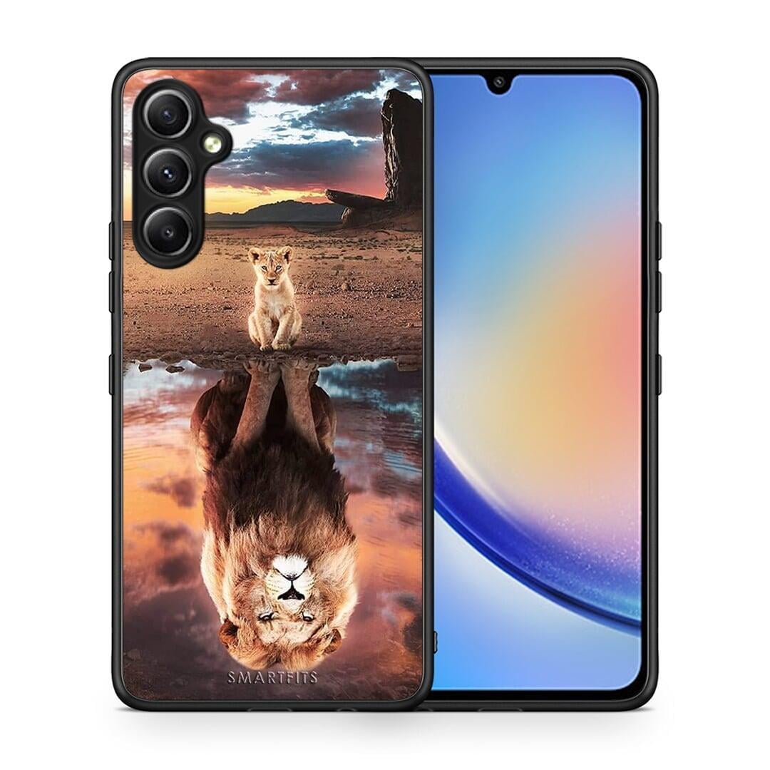 Θήκη Samsung Galaxy A34 Sunset Dreams από τη Smartfits με σχέδιο στο πίσω μέρος και μαύρο περίβλημα | Samsung Galaxy A34 Sunset Dreams Case with Colorful Back and Black Bezels