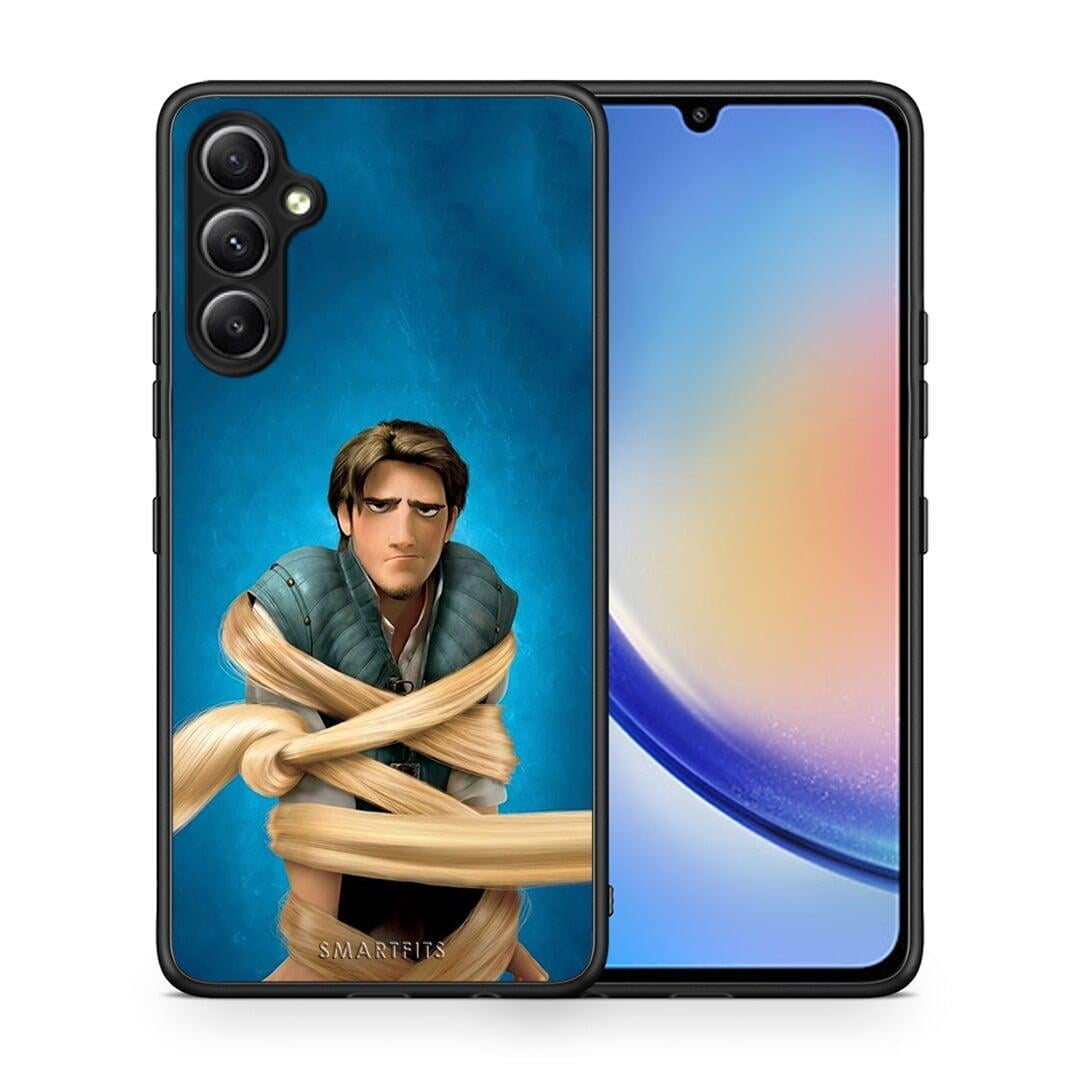 Θήκη Samsung Galaxy A34 Tangled 1 από τη Smartfits με σχέδιο στο πίσω μέρος και μαύρο περίβλημα | Samsung Galaxy A34 Tangled 1 Case with Colorful Back and Black Bezels