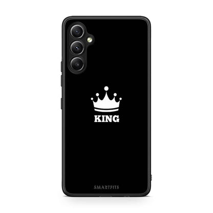 Θήκη Samsung Galaxy A34 Valentine King από τη Smartfits με σχέδιο στο πίσω μέρος και μαύρο περίβλημα | Samsung Galaxy A34 Valentine King Case with Colorful Back and Black Bezels