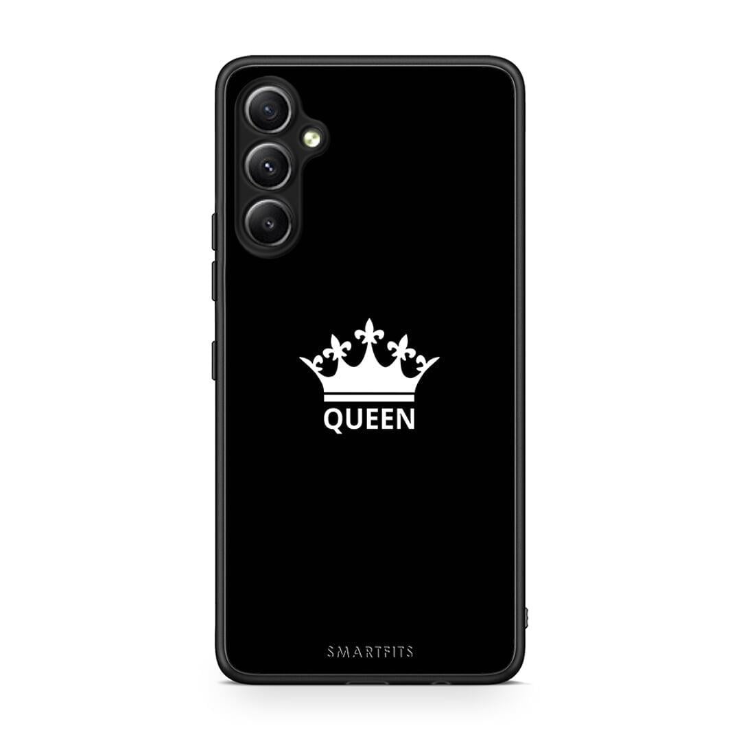 Θήκη Samsung Galaxy A34 Valentine Queen από τη Smartfits με σχέδιο στο πίσω μέρος και μαύρο περίβλημα | Samsung Galaxy A34 Valentine Queen Case with Colorful Back and Black Bezels