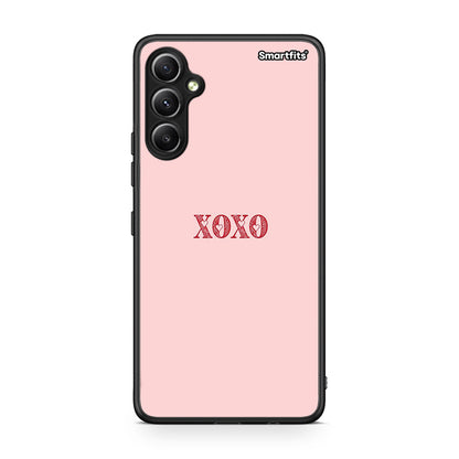 Θήκη Samsung Galaxy A34 XOXO Love από τη Smartfits με σχέδιο στο πίσω μέρος και μαύρο περίβλημα | Samsung Galaxy A34 XOXO Love Case with Colorful Back and Black Bezels