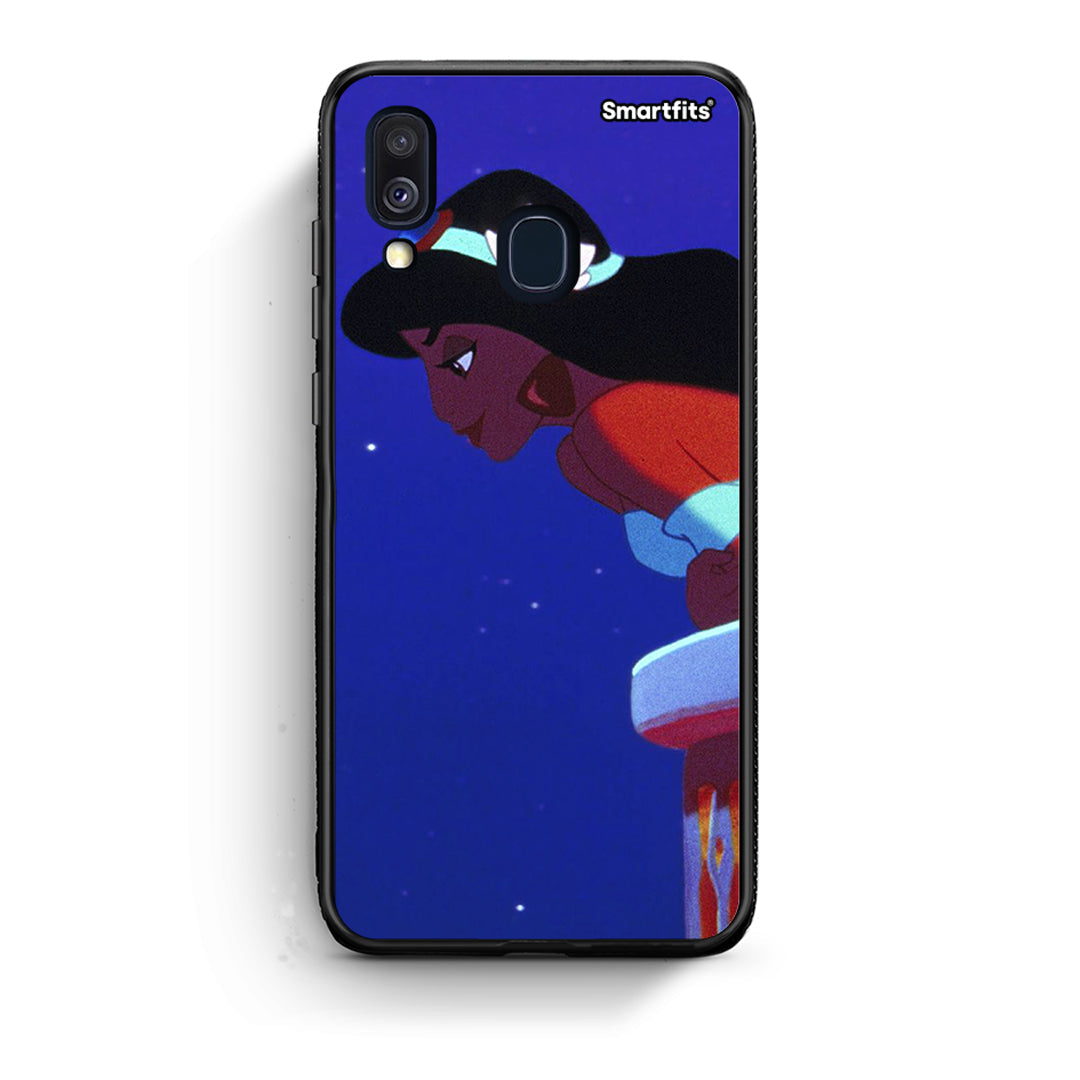 Samsung A40 Alladin And Jasmine Love 2 θήκη από τη Smartfits με σχέδιο στο πίσω μέρος και μαύρο περίβλημα | Smartphone case with colorful back and black bezels by Smartfits