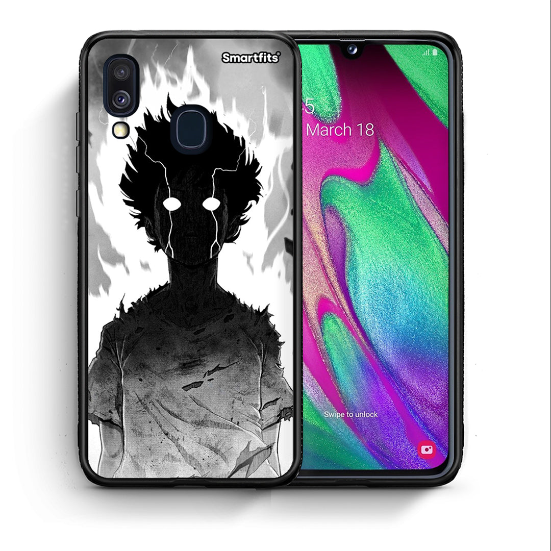 Θήκη Samsung A40 Anime Boy από τη Smartfits με σχέδιο στο πίσω μέρος και μαύρο περίβλημα | Samsung A40 Anime Boy case with colorful back and black bezels