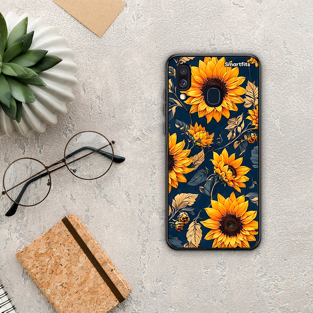 Autumn Sunflowers - Samsung Galaxy A40 θήκη