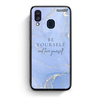 Samsung A40 Be Yourself θήκη από τη Smartfits με σχέδιο στο πίσω μέρος και μαύρο περίβλημα | Smartphone case with colorful back and black bezels by Smartfits